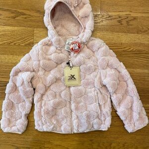 Pink Fuzzy Hooded Jacket